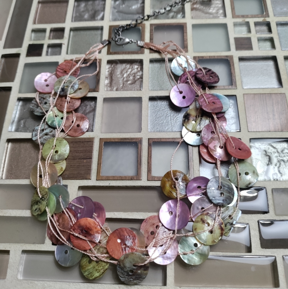 Vintage You & I MOP necklace